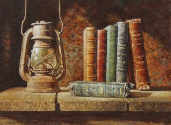 Original Painting, The Good Book by Anton