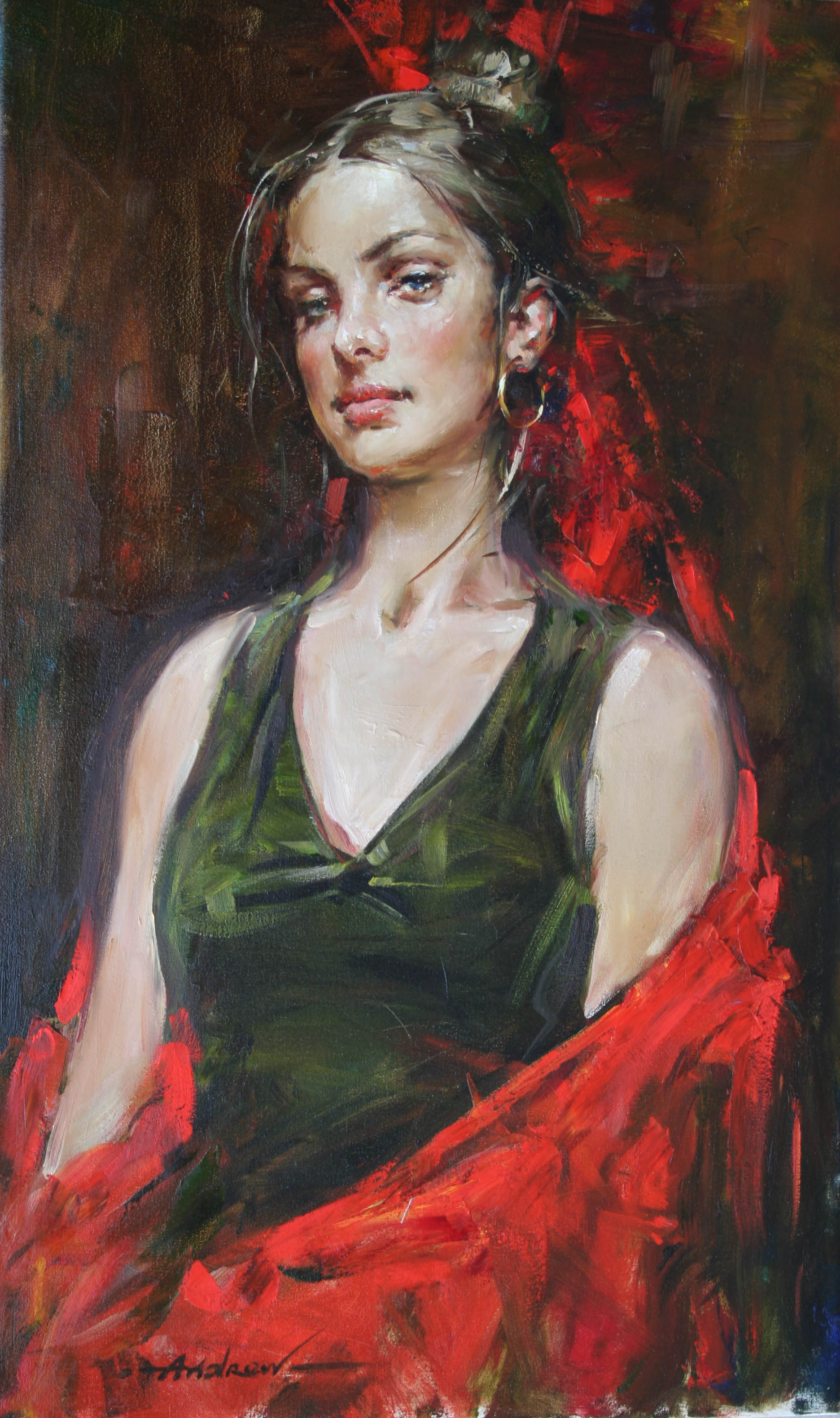 Original Painting, Paulina by Andrew Atroshenko