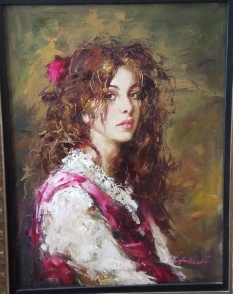 Original Painting, Julie by Andrew Atroshenko