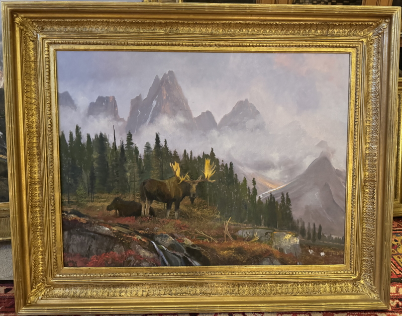 Original Painting, September Moose by Michael Coleman