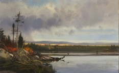Original Painting, Saranac Lake, Adirondacks by Michael Coleman