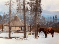Original Painting, Sheep Camp by Michael Coleman