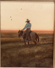 Original Painting, Sunset Rider by Nicholas Coleman