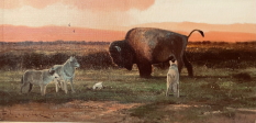 Original Painting, Yellowstone Standoff by Nicholas Coleman