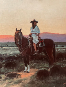 Original Painting, Cowgirl by Nicholas Coleman