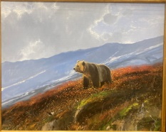 Original Painting, Over the Pass - Grizzly by Nicholas Coleman