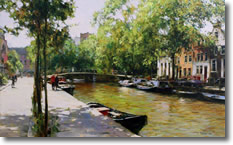 Original 
									Painting, Amsterdam, September by Dimitri Danish