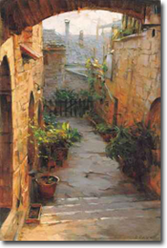 Assisi Courtyard by Dimitri Danish