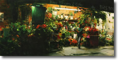 Original Painting, Flower Shop by Dimitri Danish
