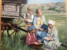 Original Painting, Prairie Schoolhouse by Judee Dickinson