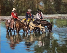 Original Painting, Three Amigos #2 by Judee Dickinson