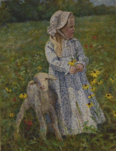 Original Painting, Young Girl by Judee Dickinson
