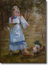 Original Painting, Little Helper by Judee Dickinson