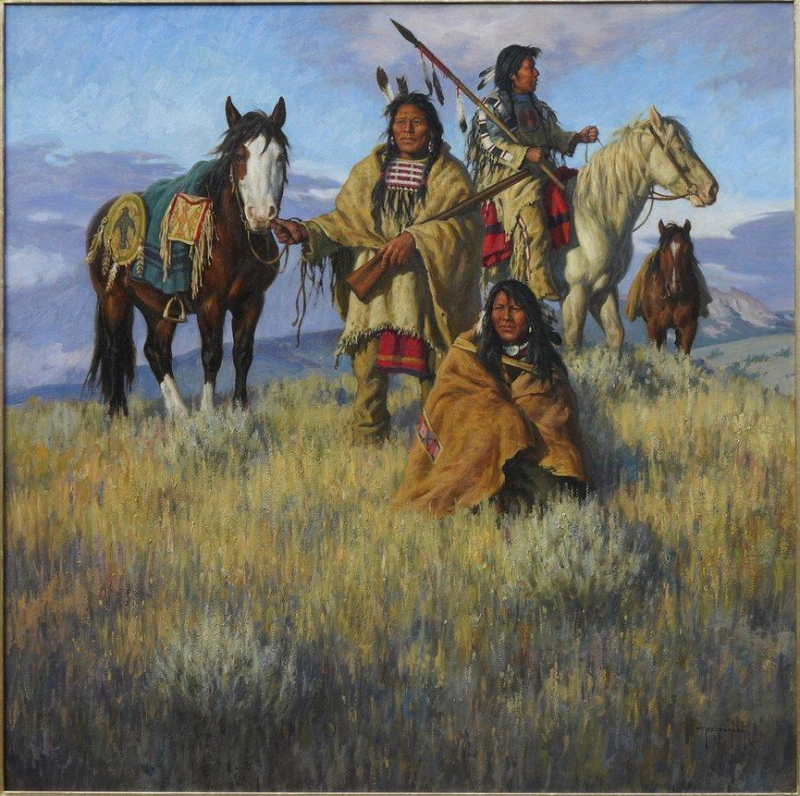 Original painting People of the Mountains and the Plains by Robert Duncan