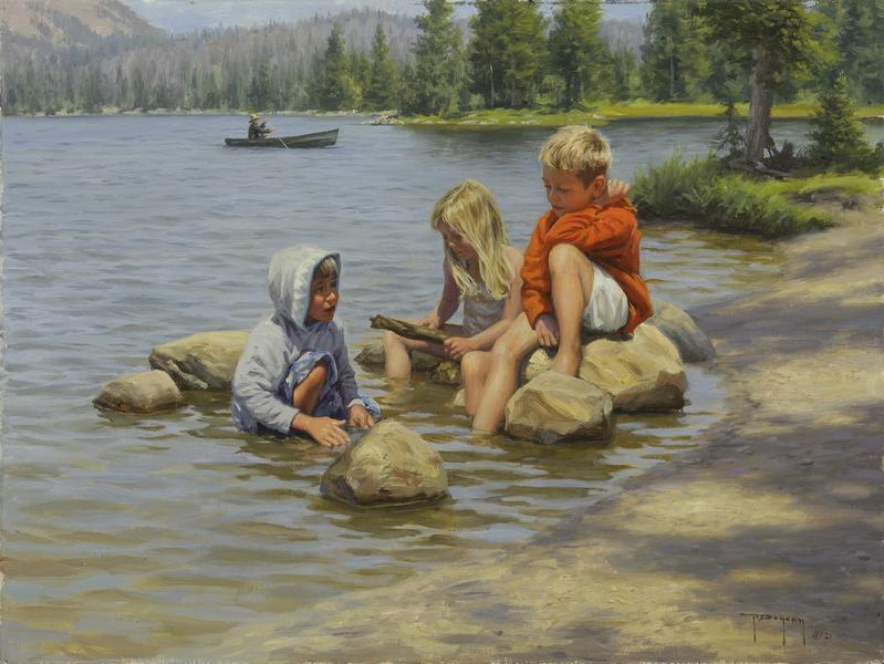 Original painting Summer Days at the Lake by Robert Duncan