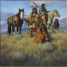 Original Painting, People of the Mountains and the Plains by Robert Duncan