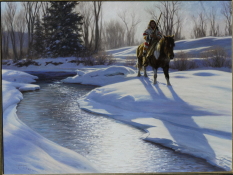 Original Painting, Winter's Light by Robert Duncan