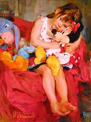 Original Painting, Hugs For Minnie by Michael & Inessa Garmash