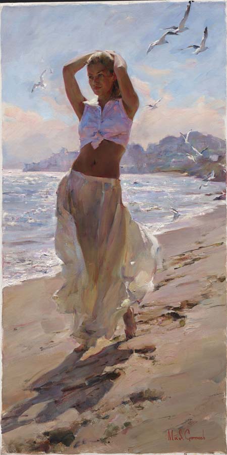 Original Painting, Morning Breeze by Michael & Inessa Garmash