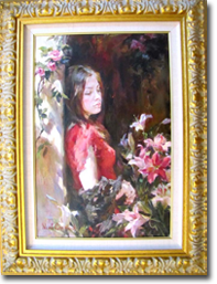 Original Painting, Aroma of Lilies by Michael & Inessa Garmash
