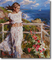 Original Painting, Summer Breeze by Michael & Inessa Garmash