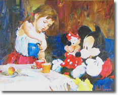 Original Painting, Tea Time With Mickey by Michael & Inessa Garmash