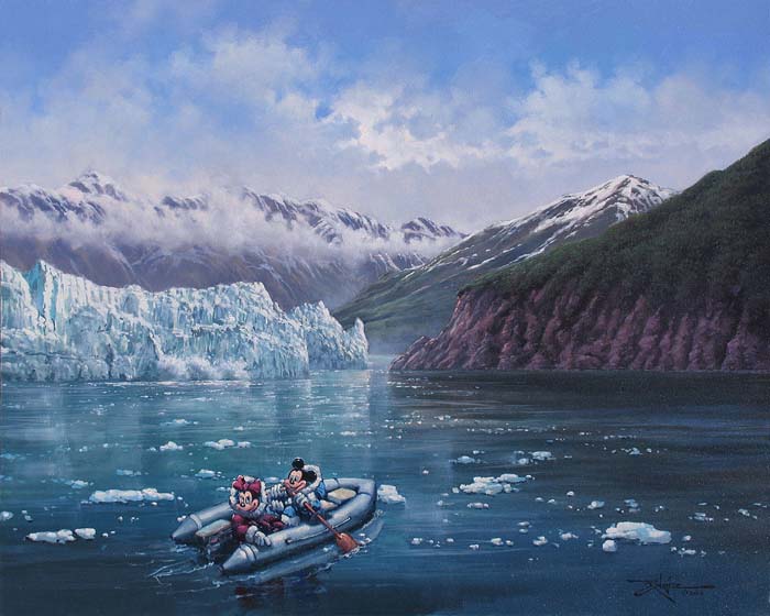 Adventure to Hubbard Glacier Original Painting by Rodel Gonzalez