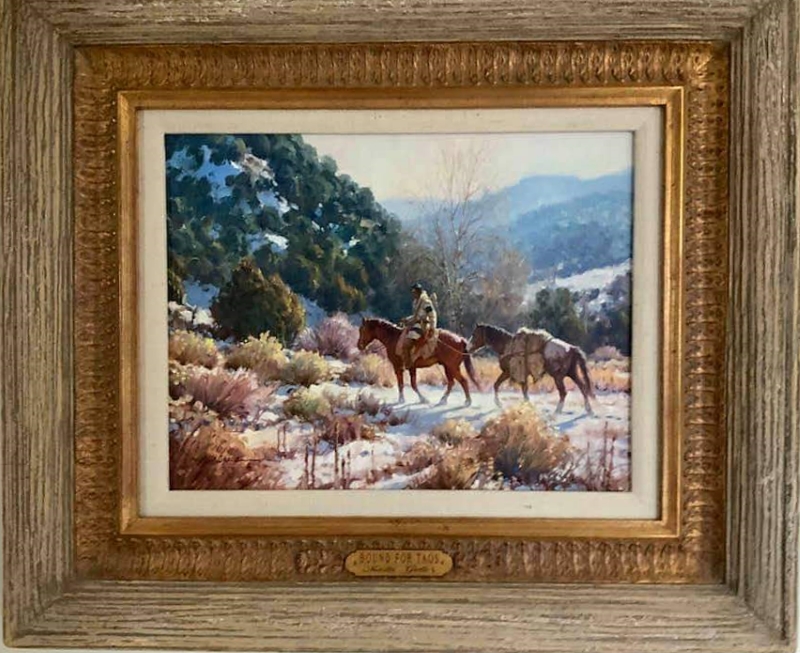 Original Painting, Bound for Taos by Martin Grelle