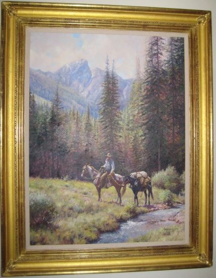 Original Painting, Mountain Meadow by Martin Grelle