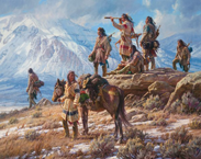 Apsaalooke footsoldiers by Martin  Grelle