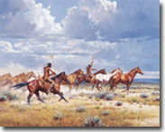 Running with the Elk Dogs by Martin  Grelle