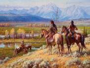 Scouts on the Buffalo Fork by Martin Grelle