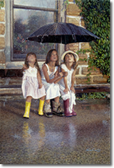 Summer Rain, Original Painting by Steve Hanks