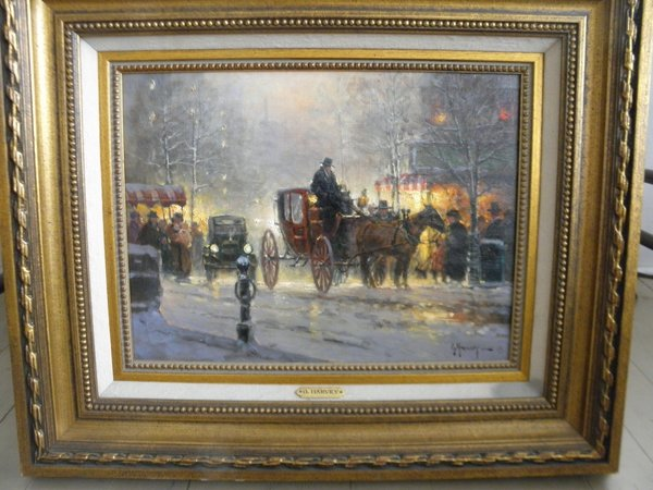 Original Painting, City Glow framed by G. Harvey