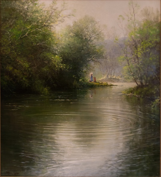 Original Painting, The Picnic by G. Harvey