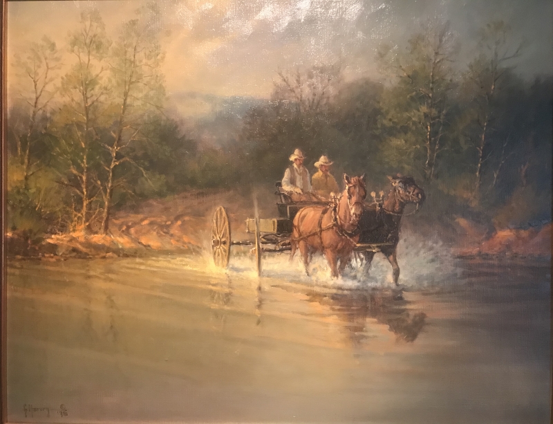 Original Painting, Camp Creek Crossing by G. Harvey