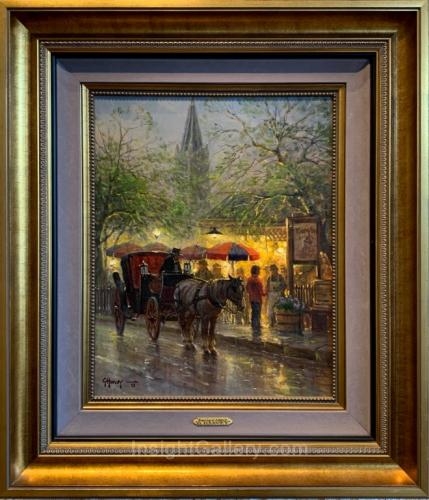 Original Painting, Evening at Altdorf's by G. Harvey