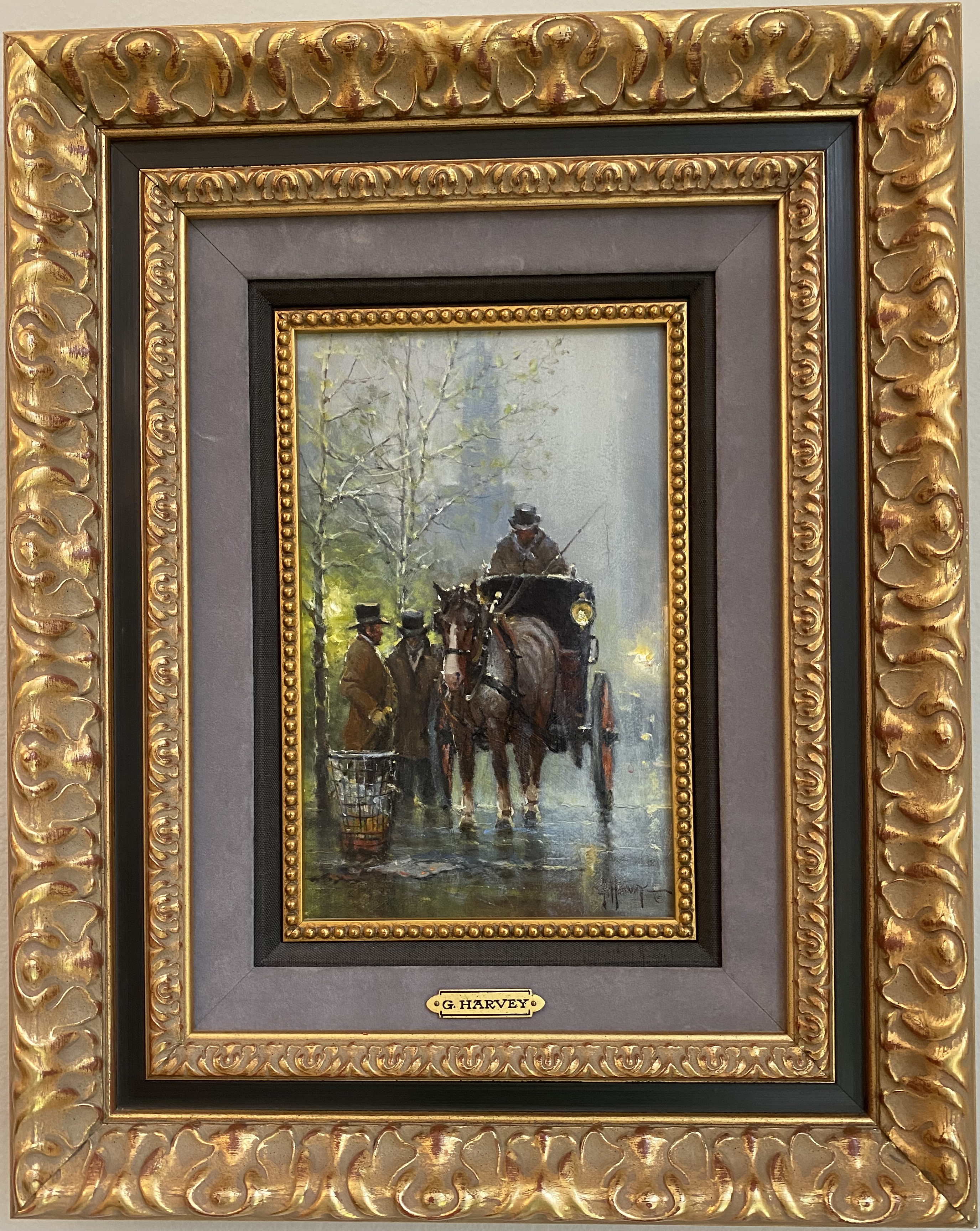 Original Painting, Gentleman's Carriage by G. Harvey