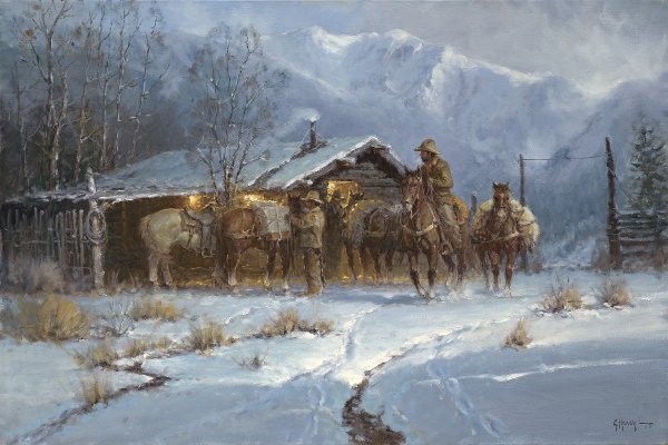 Line Shack Cowhands by G. Harvey by G. Harvey
