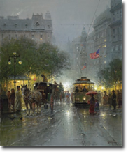 Evening on Broadway by G Harvey