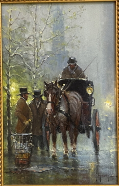 Original Painting, Gentleman's Carriage by G. Harvey