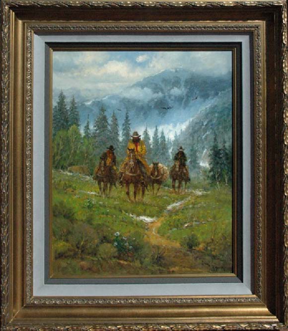 Original Painting, When Snow Meets Spring by G. Harvey