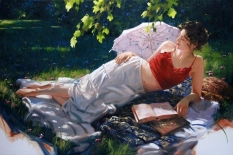 Original Painting, Summer Romance by Richard Johnson