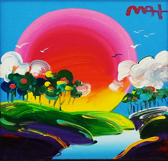 Original Painting, Without Borders Version by Peter Max