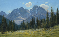 Original Painting, Alpine Radiance by Robert Peters