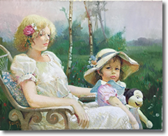 Original Painting, Mother and Child