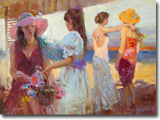 Original Painting, Mothers and Daughters by Pino