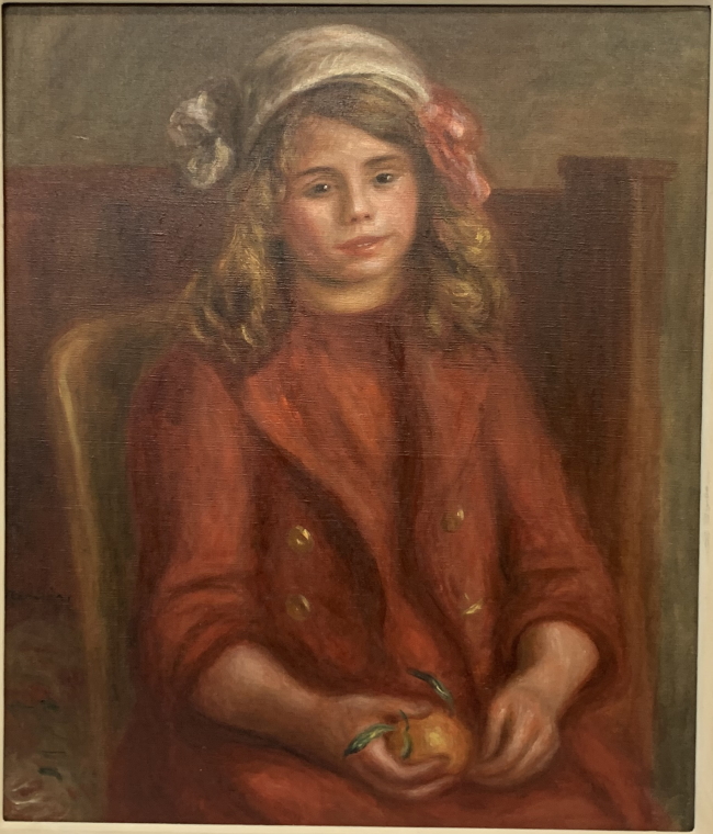Fillette Ã  l'orange Original Painting by Auguste Renoir