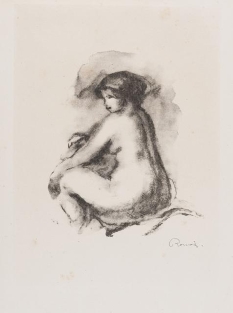 Étude de Femme Nue, Assise (Delteil, 42) (1904) by Auguste Renoir