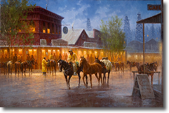 Horse Trader - Oil Town, a Gary Lynn Roberts Original Painting